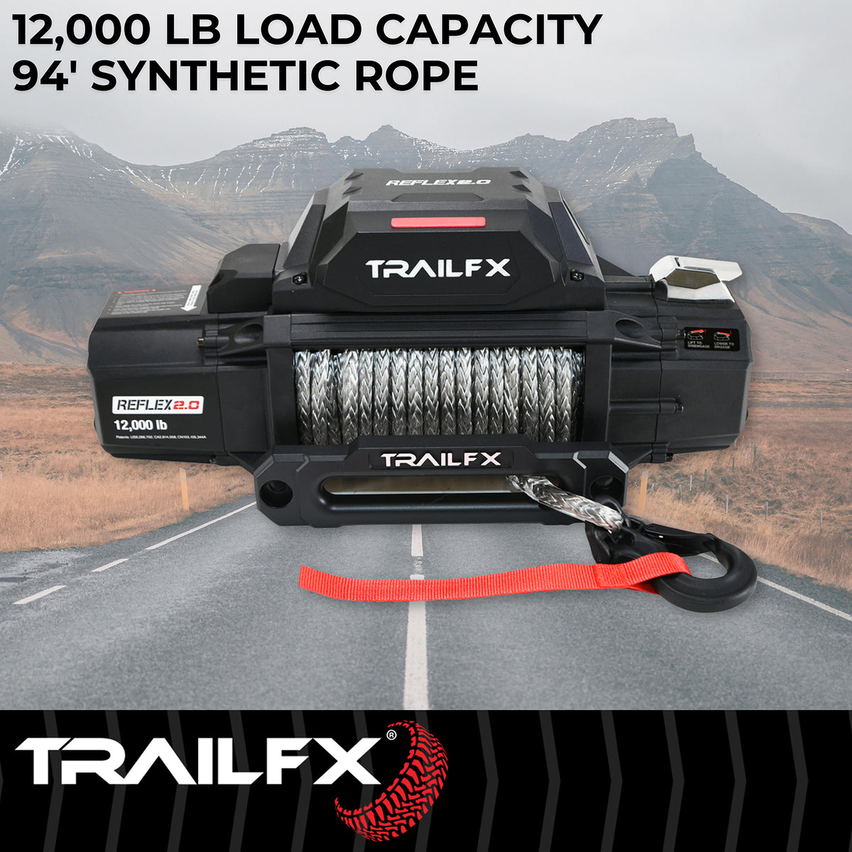 Black winch from TrailFX part number WRS212B