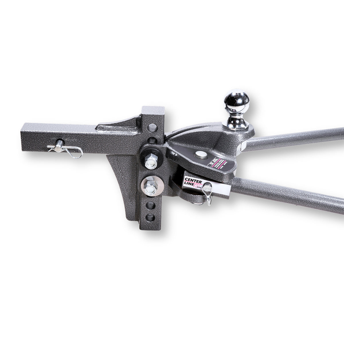 Gray steel trailer weight distribution kit with mounting hardware from Husky Towing part number 33300