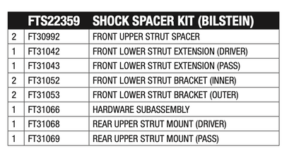 Suspension Shock Absorber from Fabtech part number FTS22359