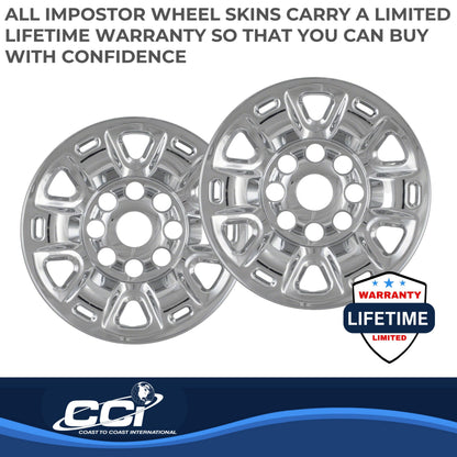 Silver chrome plated abs plastic wheel cover 17 diameter from Coast To Coast part number IWCIMP87X