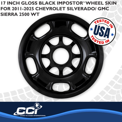 Black painted abs plastic wheel cover 17 diameter from Coast To Coast part number IMP84BLK