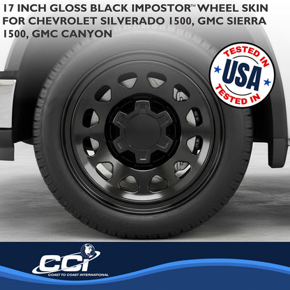 Black abs plastic wheel skin 17 diameter from Coast To Coast part number IMP100BLKN