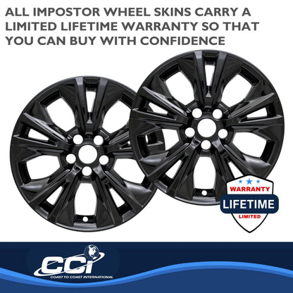 Black gloss abs plastic wheel cover 18 diameter from Coast To Coast part number IWCIMP410BLK