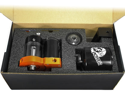 Black & orange anodized 6061-t6 aluminum electric fuel pump from aFe Power part number 42-13022