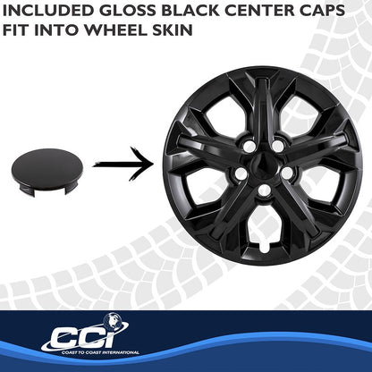 Black abs plastic wheel skin 17 diameter from Coast To Coast part number IMP536BLK