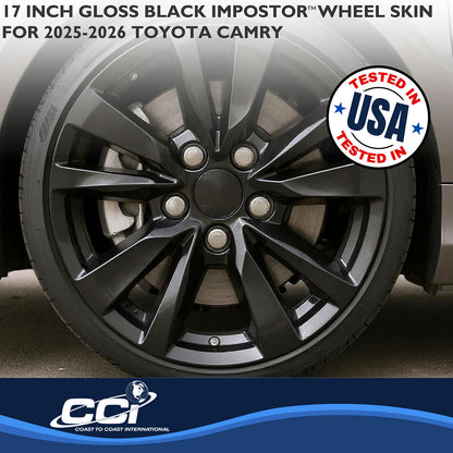 Black abs plastic wheel skin 16 diameter from Coast To Coast part number IMP530BLK