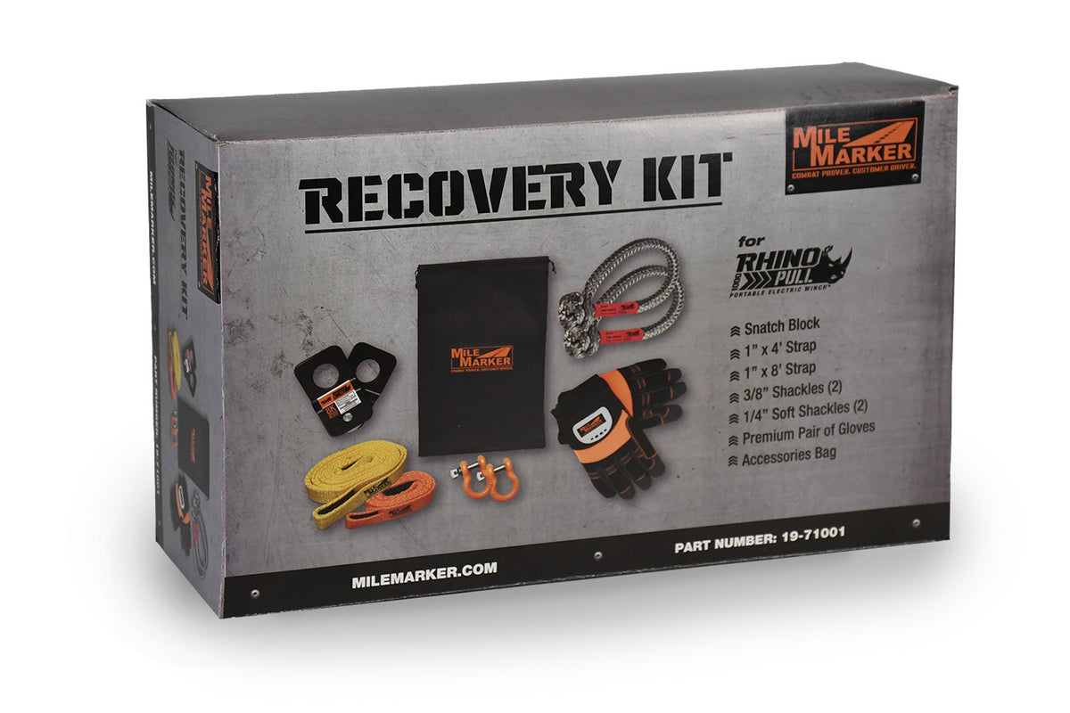 Black and orange combination winch accessory kit from Mile Marker part number 19-71001