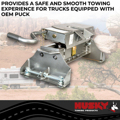 Gray steel fifth wheel trailer hitch from Husky Towing part number 33013K
