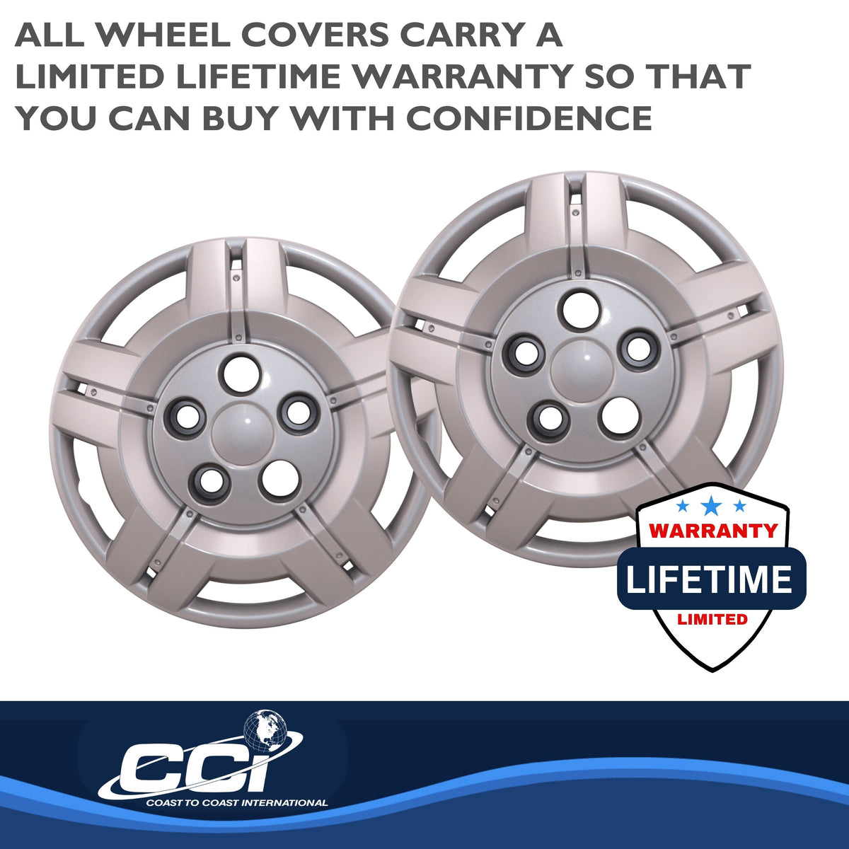 Silver painted abs plastic wheel cover 16 diameter from Coast To Coast part number IWC54516S