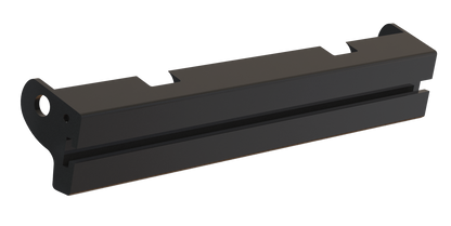 Black powder coated steel winch bracket from Mile Marker part number 78002