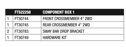 Suspension Lift Kit from Fabtech part number FTS22258