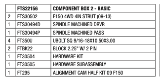 Suspension Lift Kit from Fabtech part number FTS22156