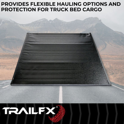 Matte tonneau cover with mounting hardware from TrailFX part number TFX1206