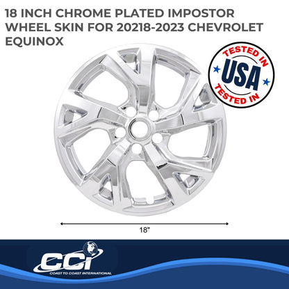 Silver chrome plated abs plastic wheel cover 18 diameter from Coast To Coast part number IMP452X
