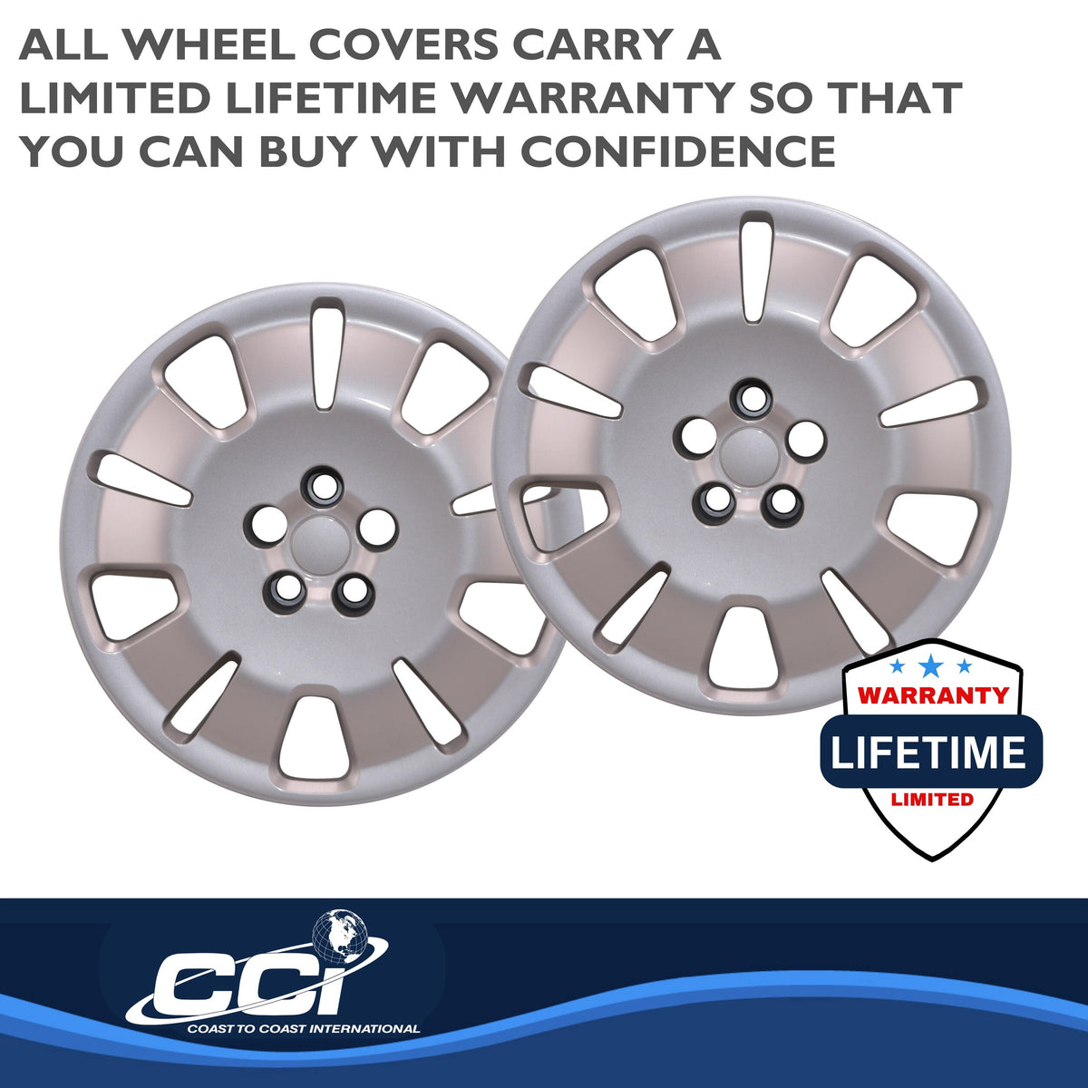 Silver painted abs plastic wheel cover 16 diameter from Coast To Coast part number IWC54416S
