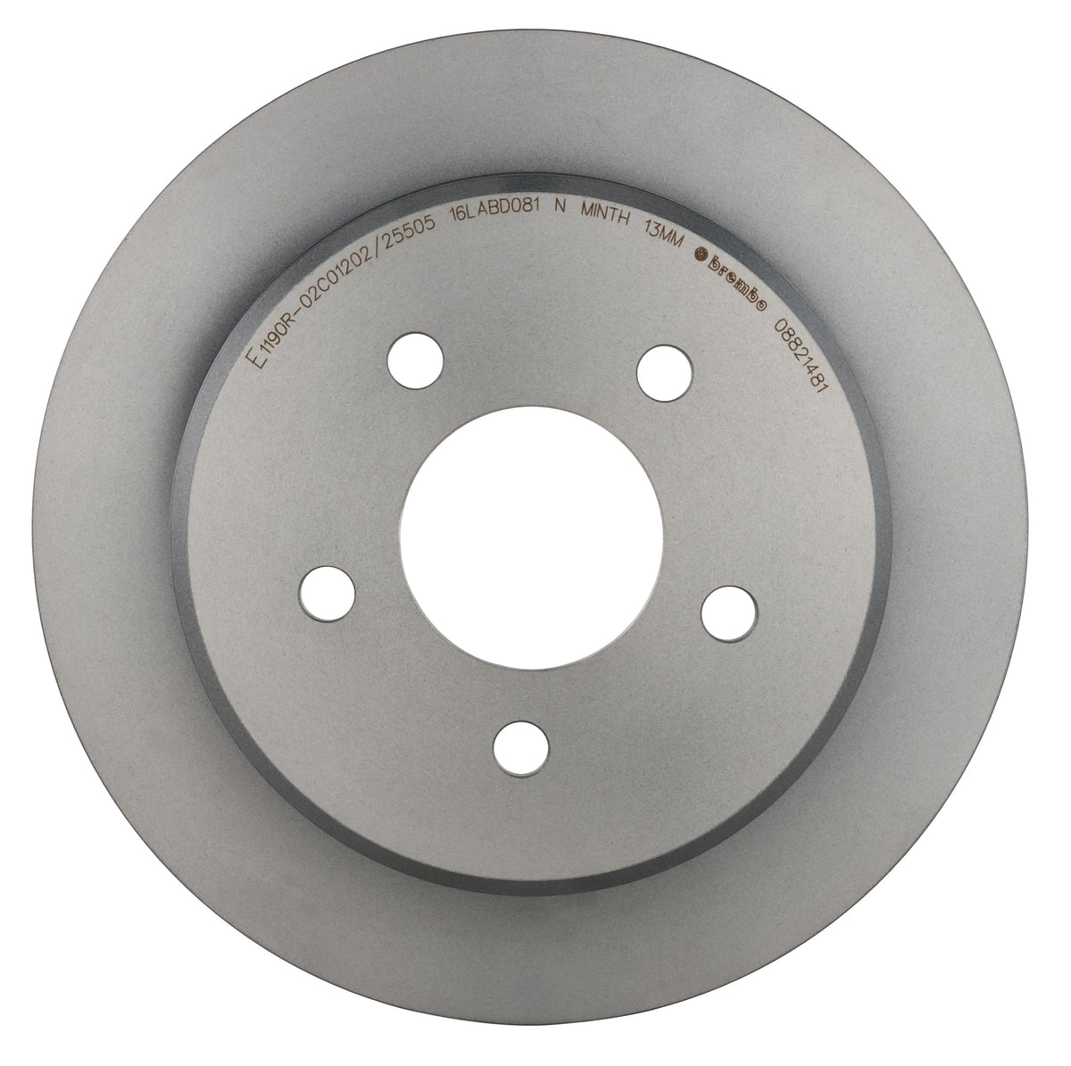 Gray cast iron disc brake rotor from Brembo part number 08.8214.81