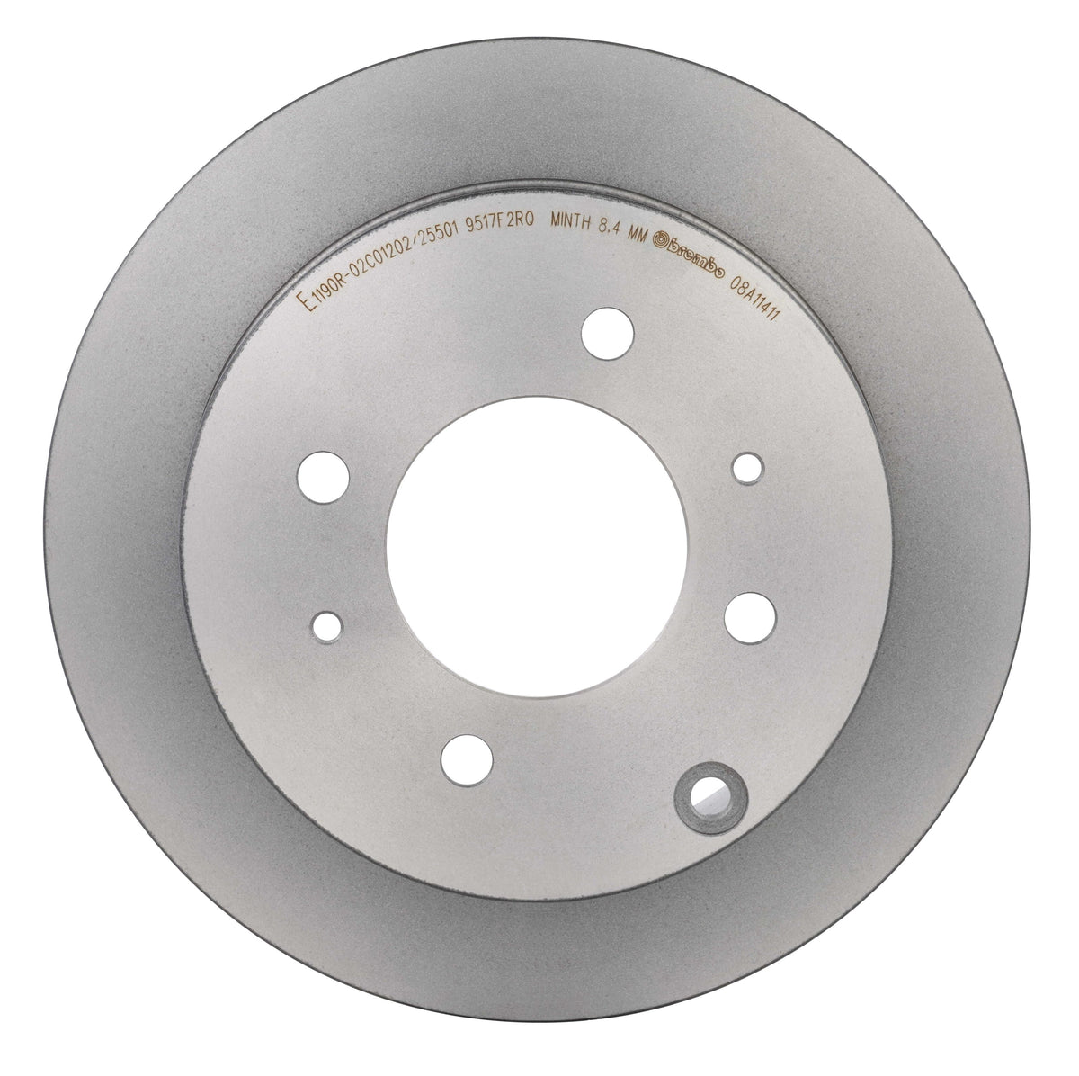 Gray cast iron disc brake rotor from Brembo part number 08.A114.11