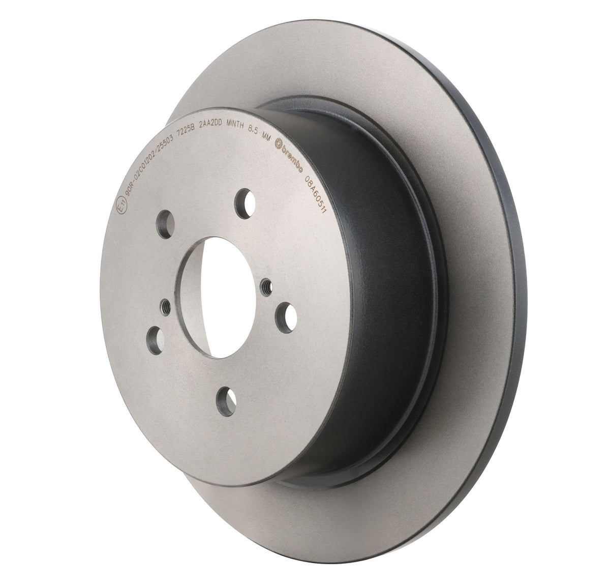 Gray cast iron disc brake rotor from Brembo part number 08.A605.11
