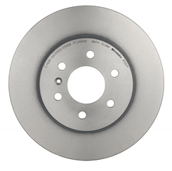 Gray cast iron disc brake rotor from Brembo part number 08.B590.11