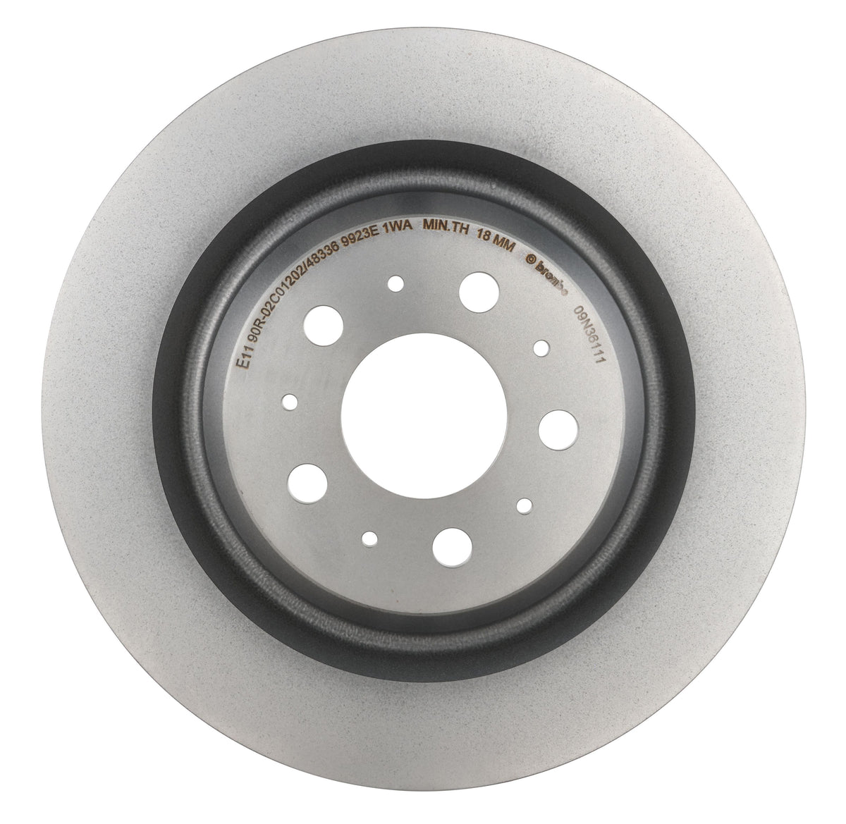 Gray cast iron disc brake rotor from Brembo part number 09.N361.11