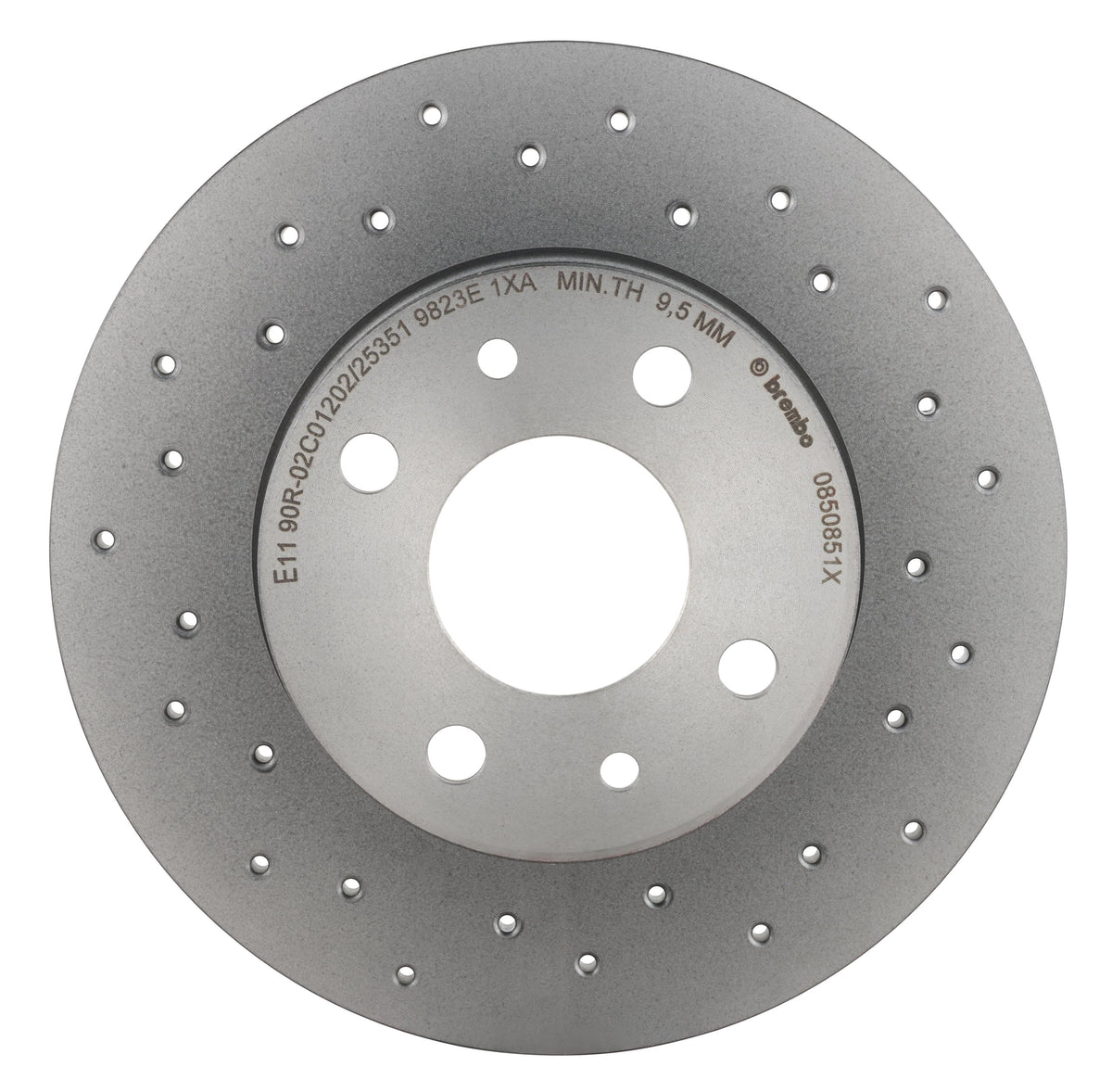 Gray cast iron disc brake rotor from Brembo part number 08.5085.1X