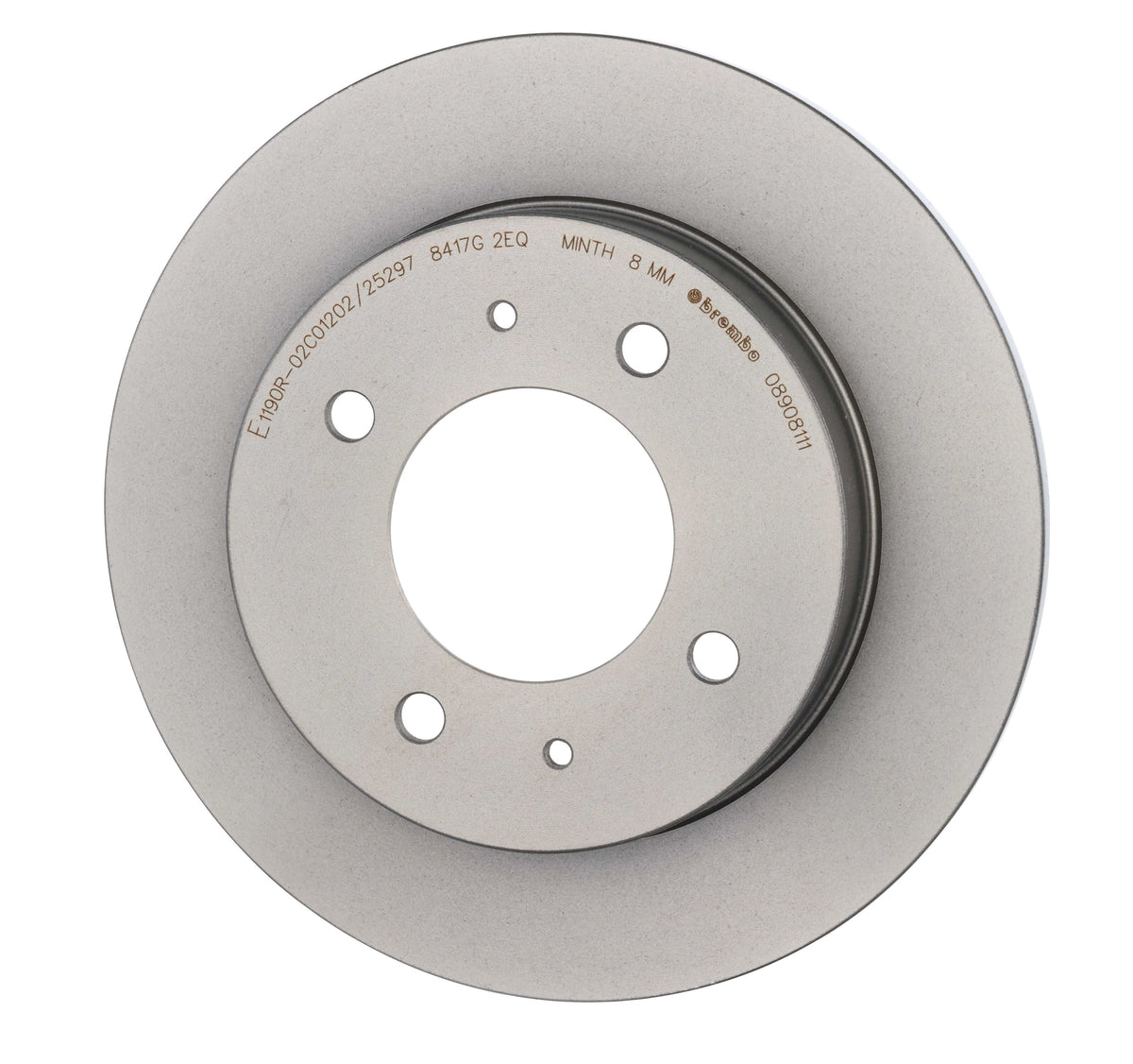 Gray cast iron disc brake rotor from Brembo part number 08.9081.11