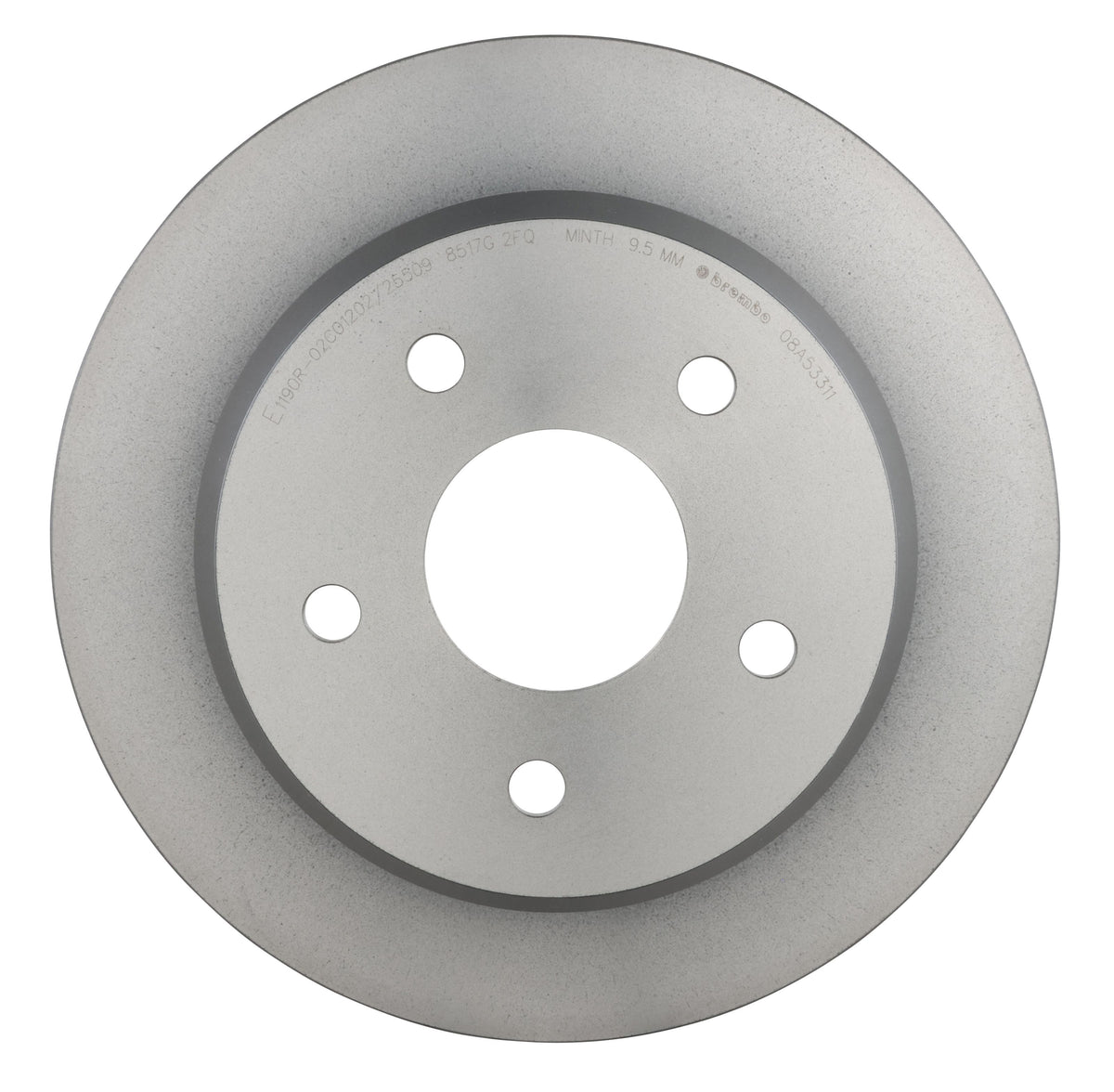 Gray cast iron disc brake rotor from Brembo part number 08.A533.11