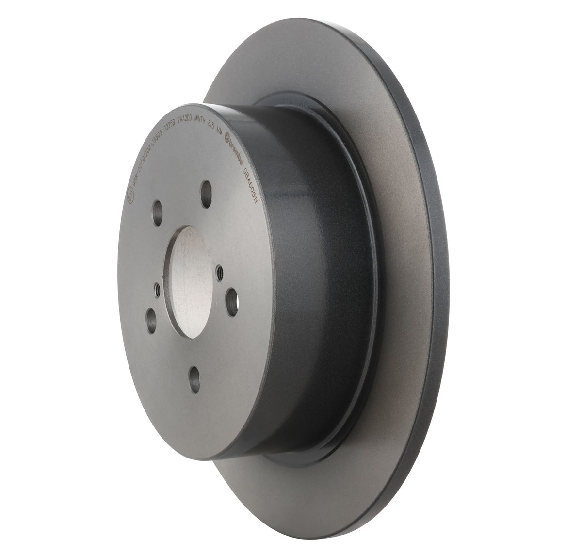 Gray cast iron disc brake rotor from Brembo part number 08.A605.11