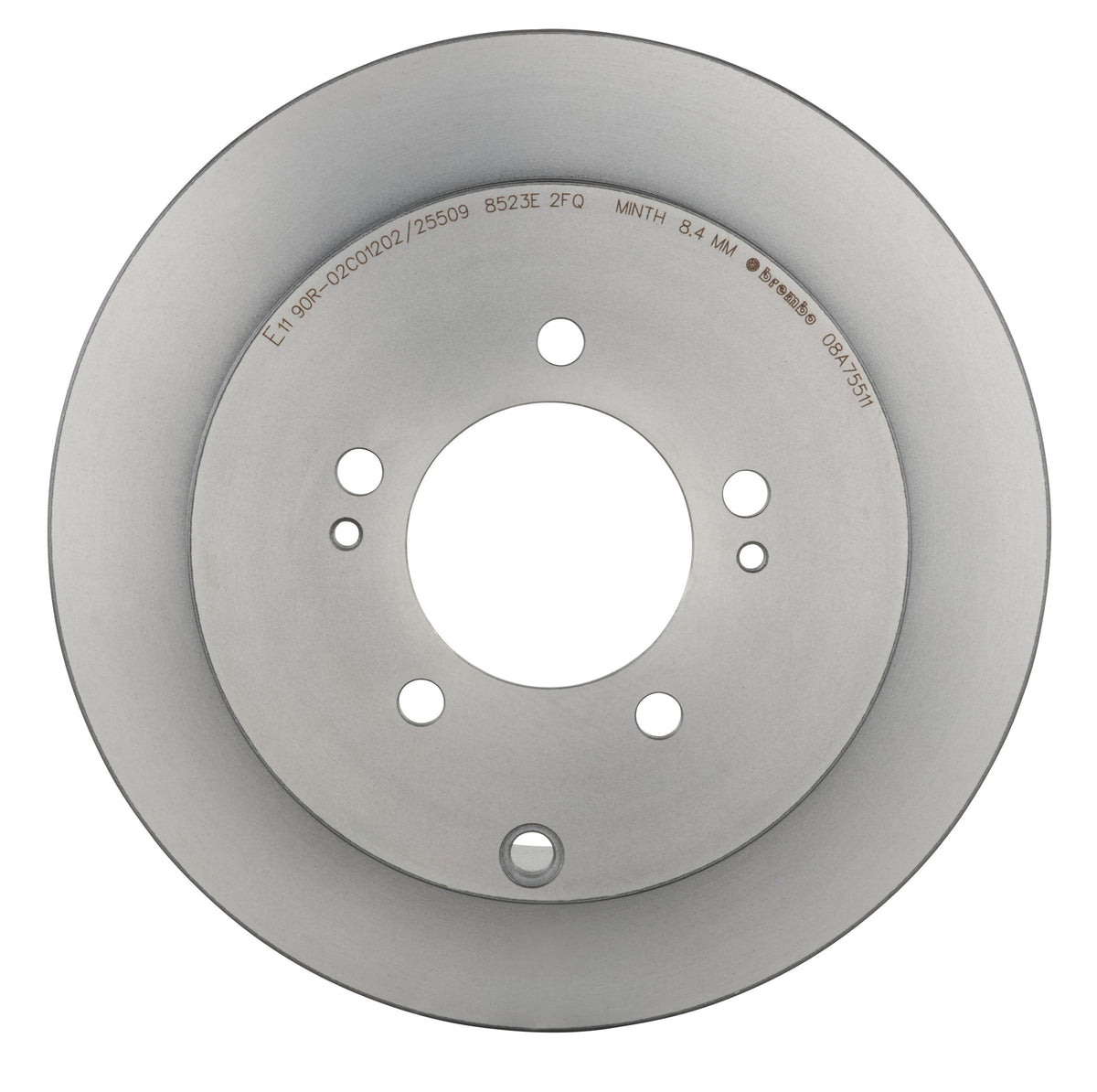 Gray cast iron disc brake rotor from Brembo part number 08.A755.11
