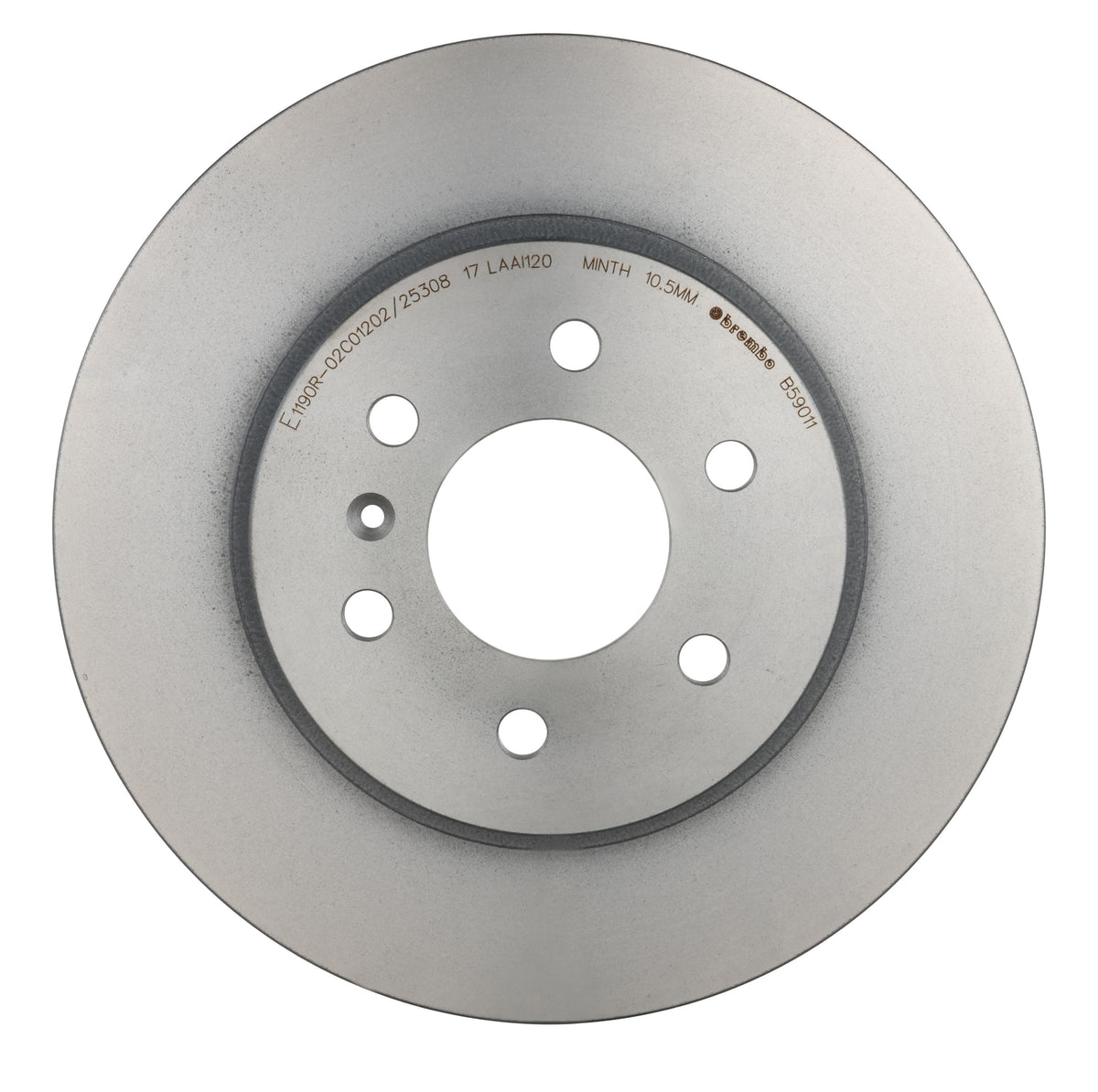 Gray cast iron disc brake rotor from Brembo part number 08.B590.11