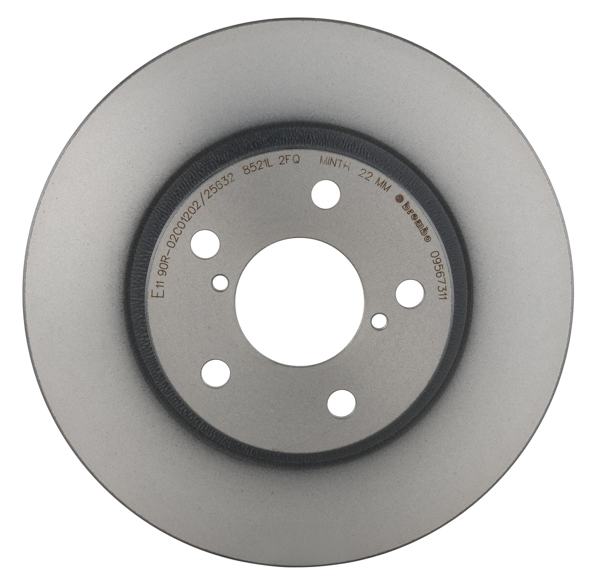 Gray cast iron disc brake rotor from Brembo part number 09.5673.11