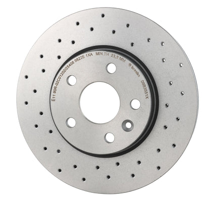 Gray cast iron disc brake rotor from Brembo part number 09.B355.1X