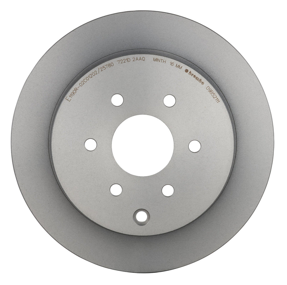 Gray cast iron disc brake rotor from Brembo part number 09.B521.11