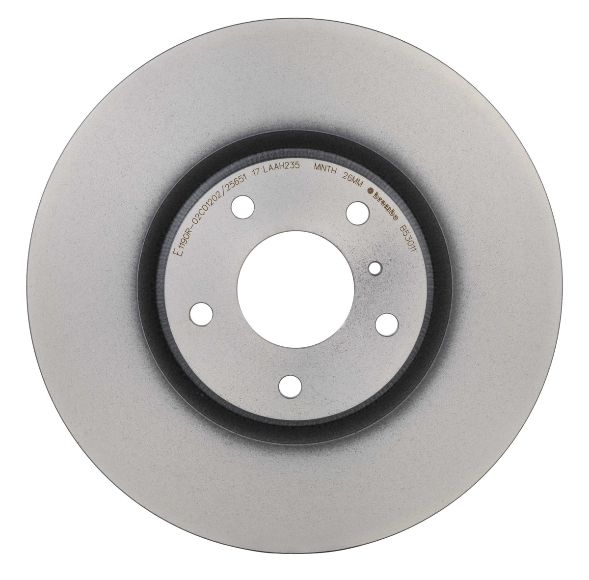 Gray cast iron disc brake rotor from Brembo part number 09.B530.11