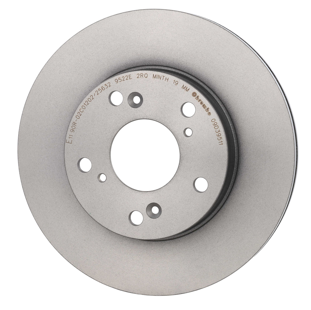 Gray cast iron disc brake rotor from Brembo part number 09.D395.11