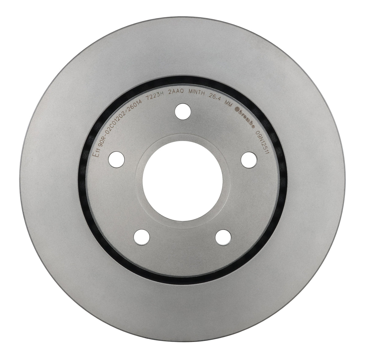 Gray cast iron disc brake rotor from Brembo part number 09.N125.11