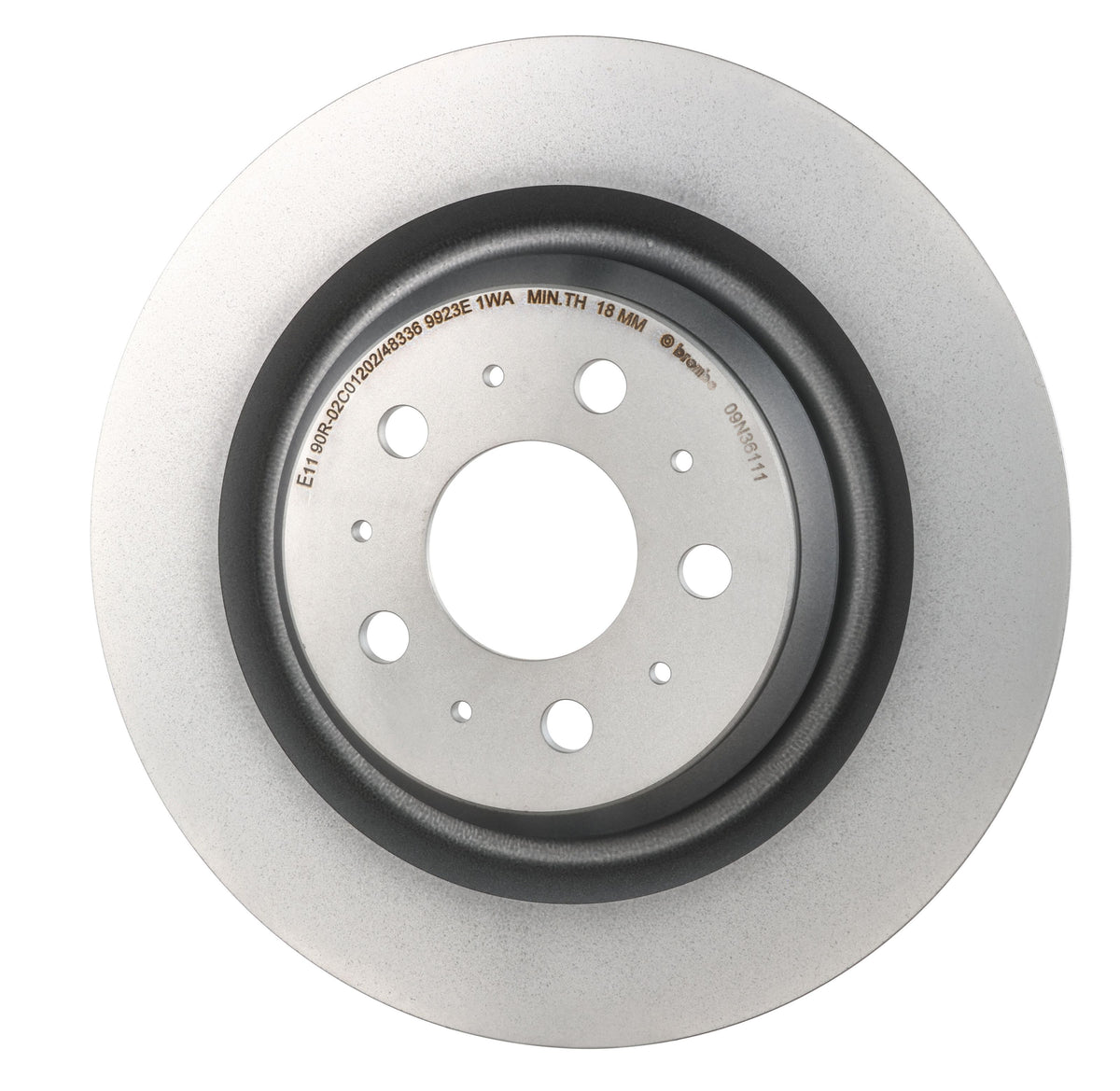 Gray cast iron disc brake rotor from Brembo part number 09.N361.11