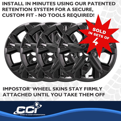 Black abs plastic wheel skin 17 diameter from Coast To Coast part number IMP536BLK