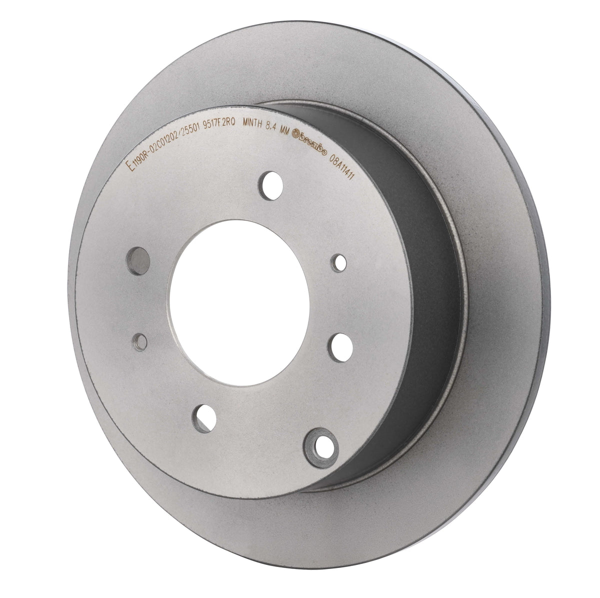 Gray cast iron disc brake rotor from Brembo part number 08.A114.11