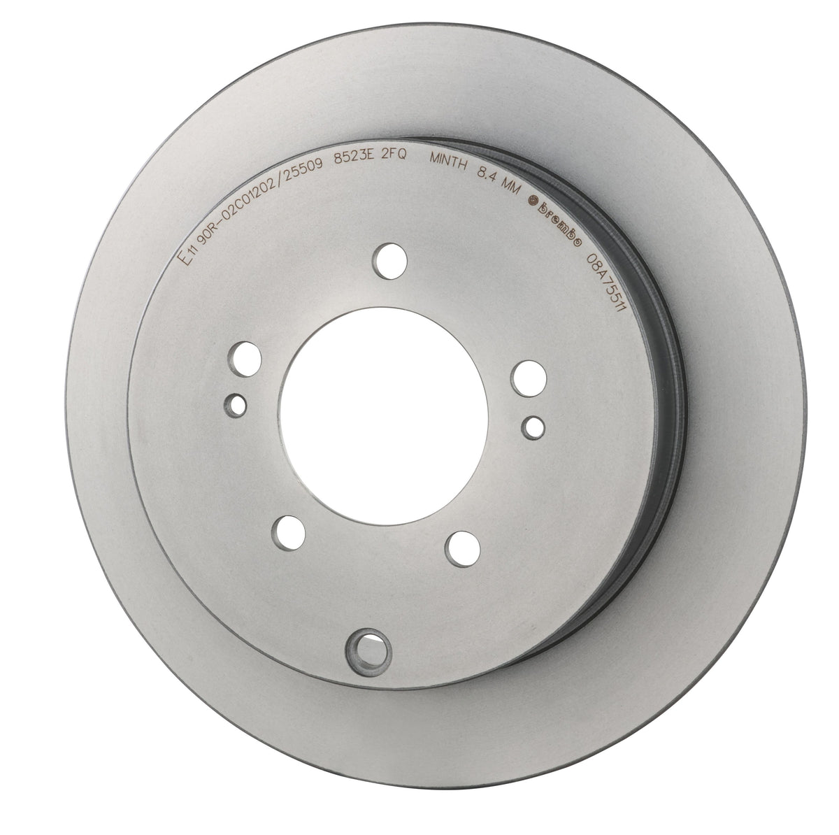 Gray cast iron disc brake rotor from Brembo part number 08.A755.11