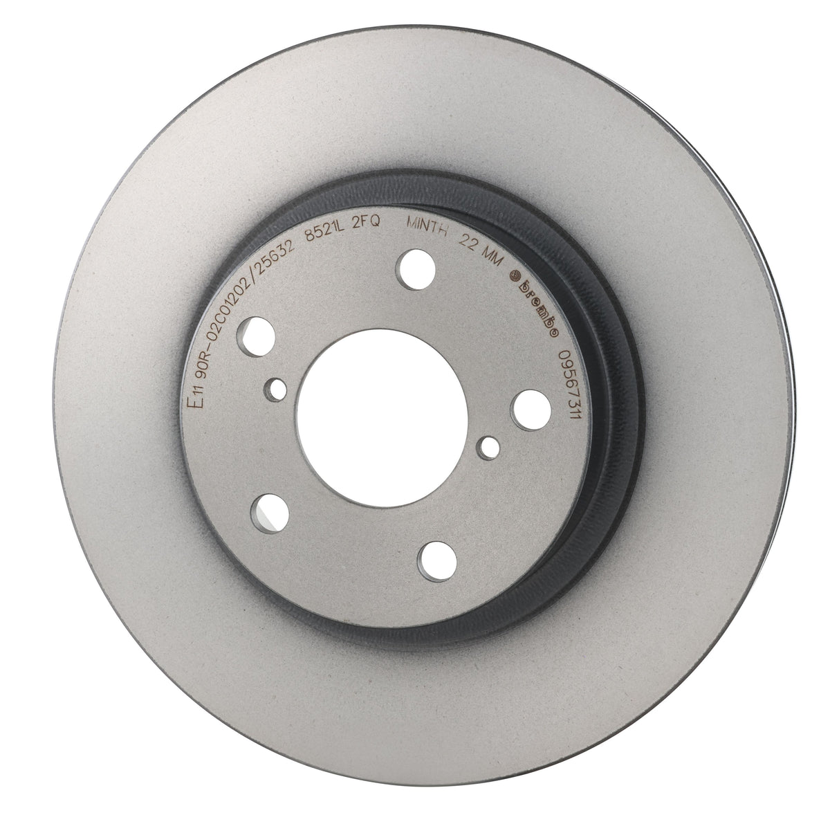 Gray cast iron disc brake rotor from Brembo part number 09.5673.11