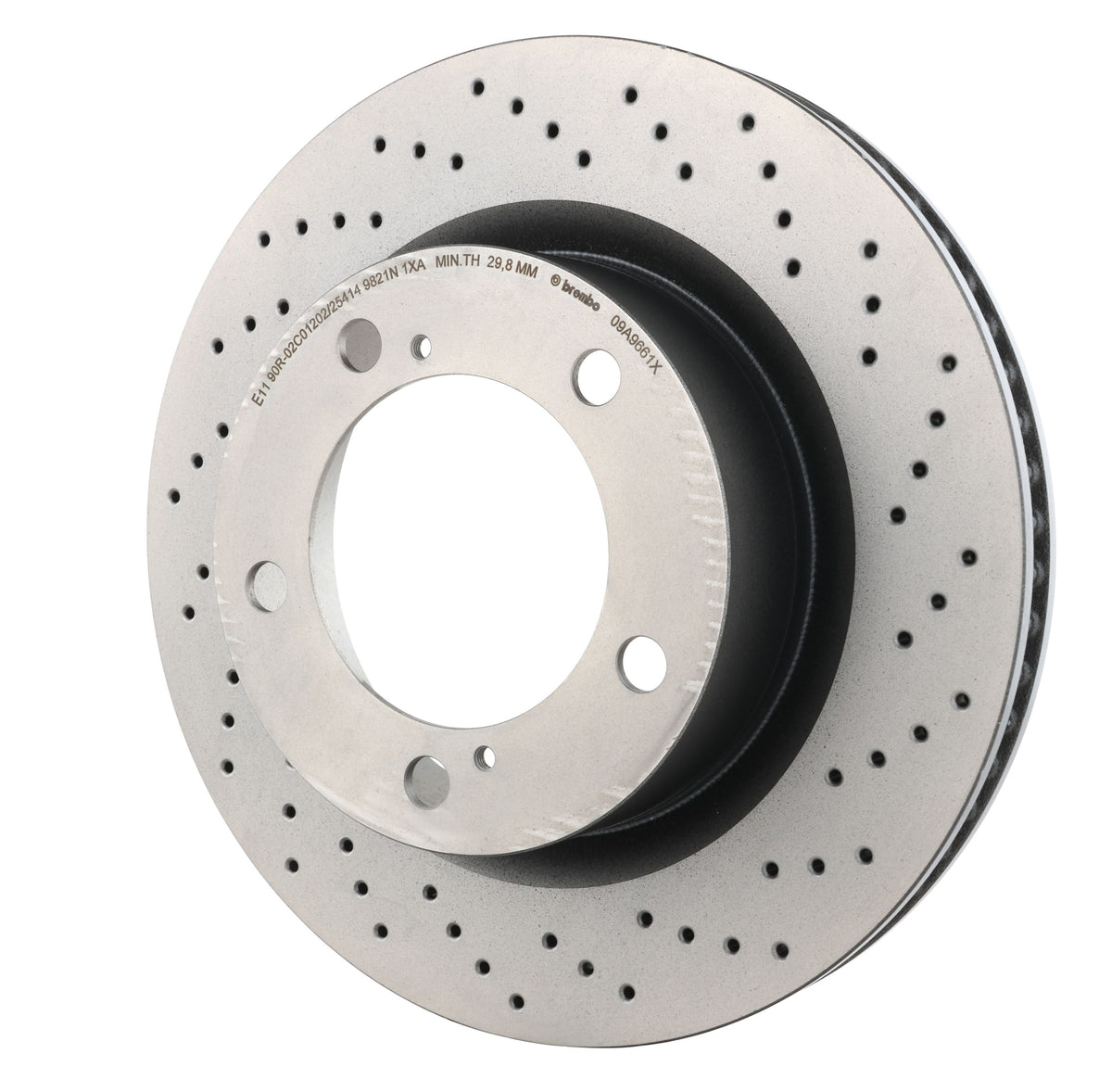Gray cast iron disc brake rotor from Brembo part number 09.A966.1X