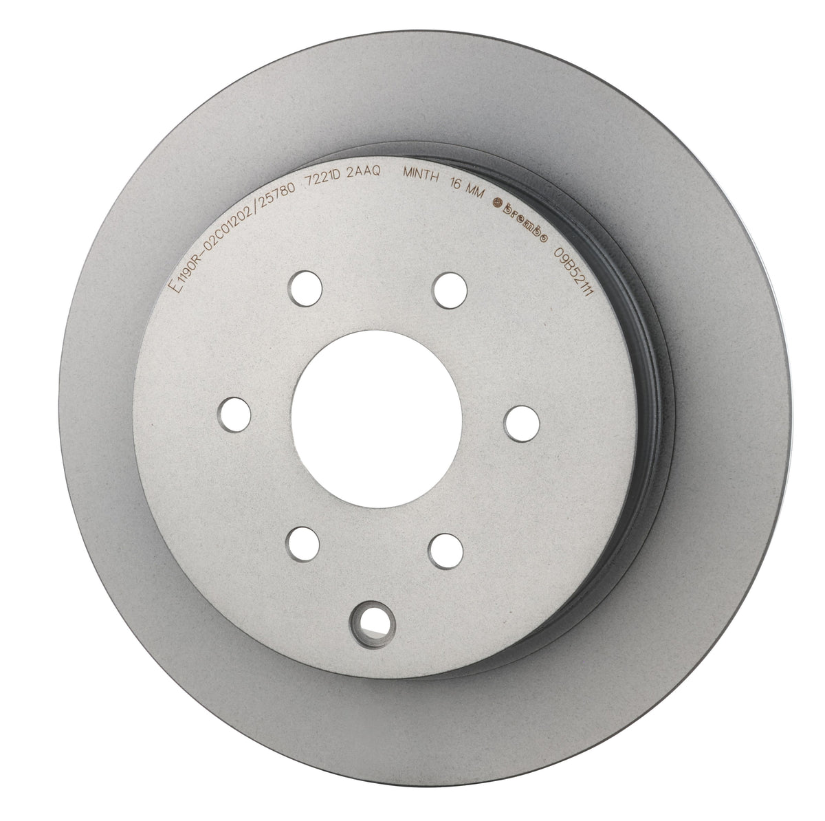 Gray cast iron disc brake rotor from Brembo part number 09.B521.11