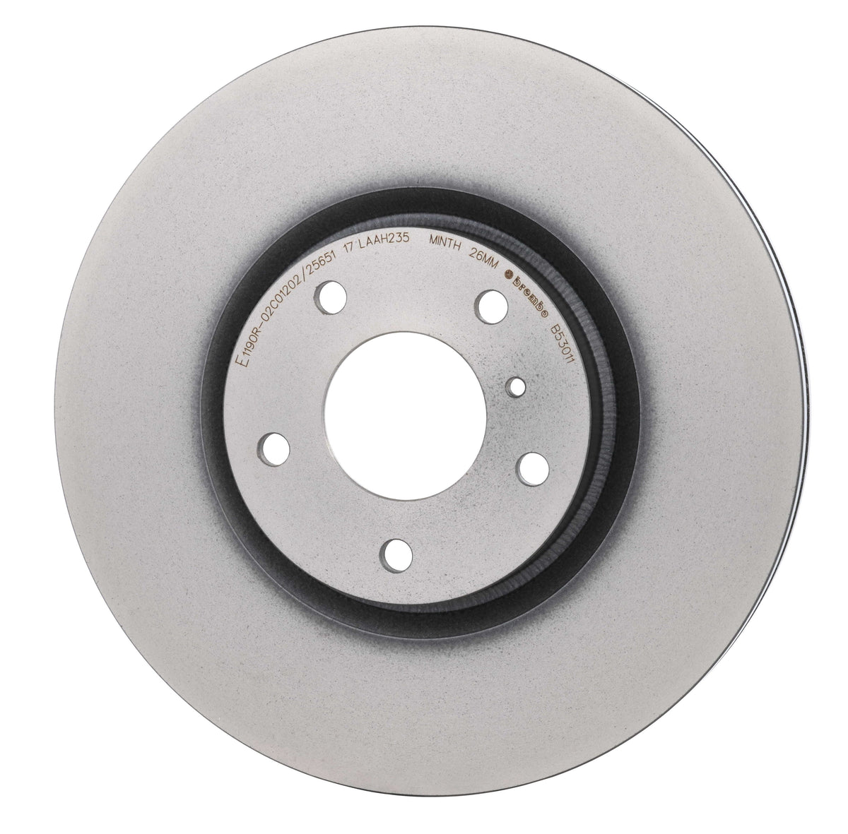 Gray cast iron disc brake rotor from Brembo part number 09.B530.11