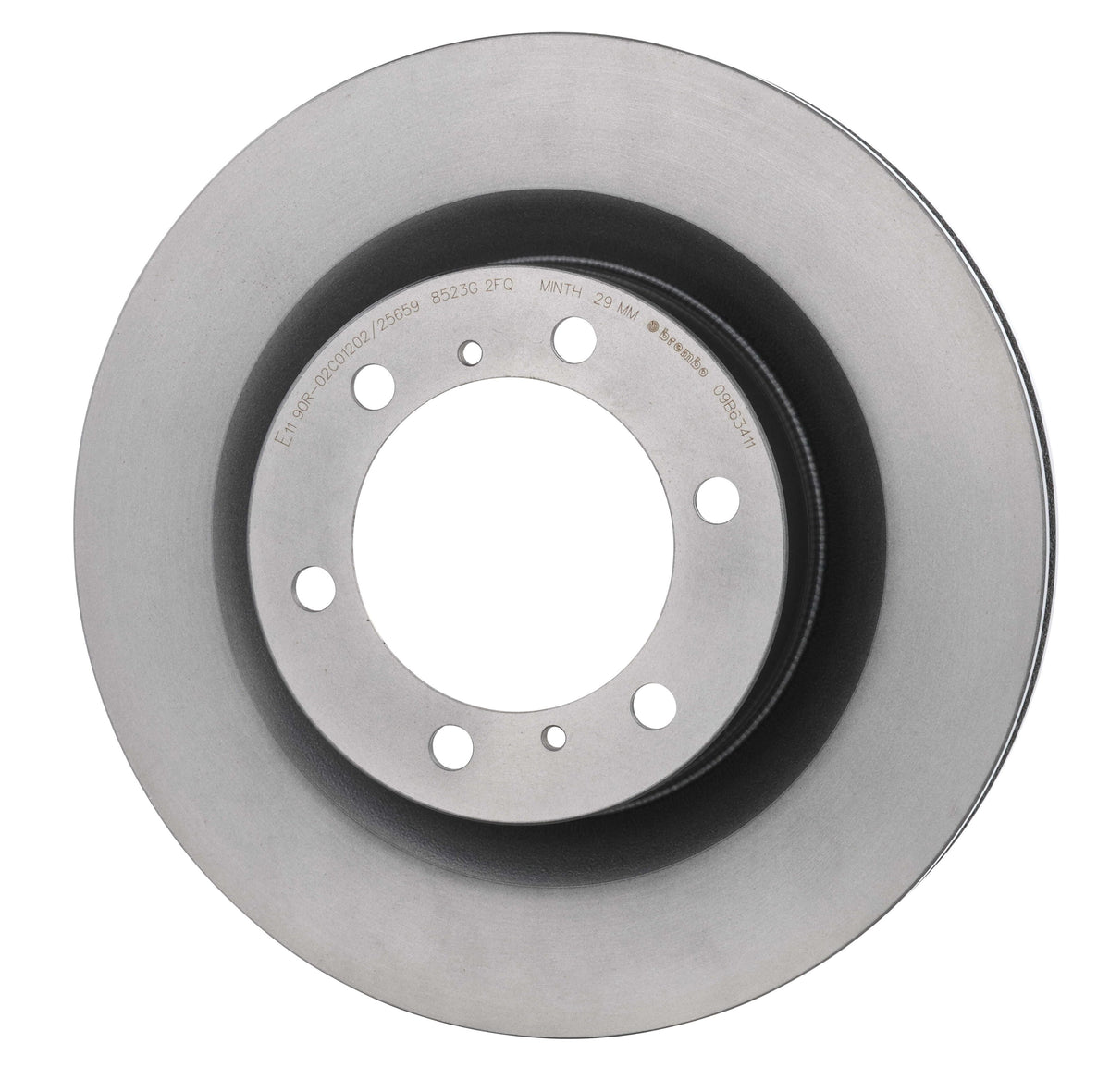 Gray cast iron disc brake rotor from Brembo part number 09.B634.11