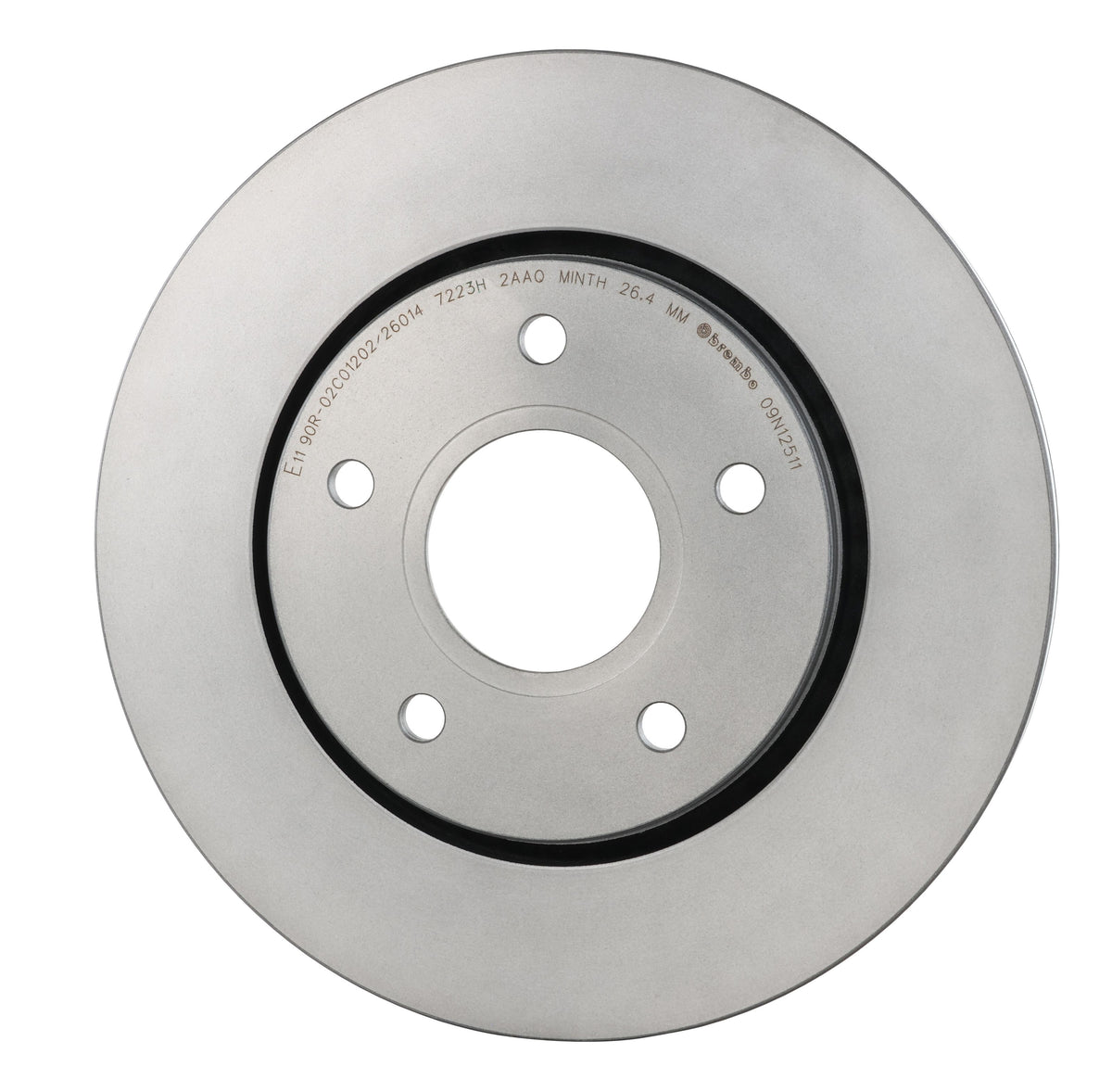 Gray cast iron disc brake rotor from Brembo part number 09.N125.11