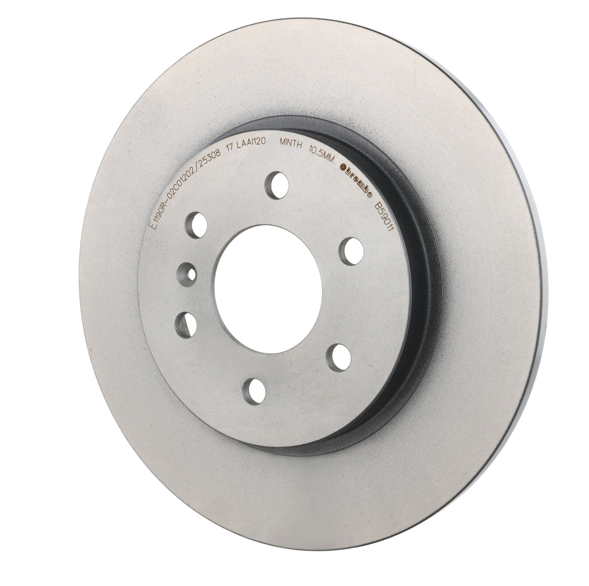 Gray cast iron disc brake rotor from Brembo part number 08.B590.11