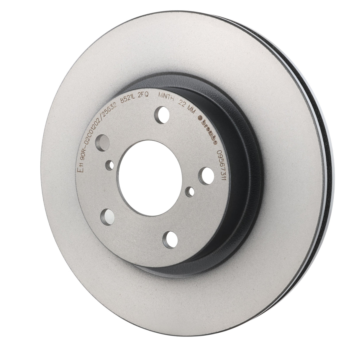 Gray cast iron disc brake rotor from Brembo part number 09.5673.11