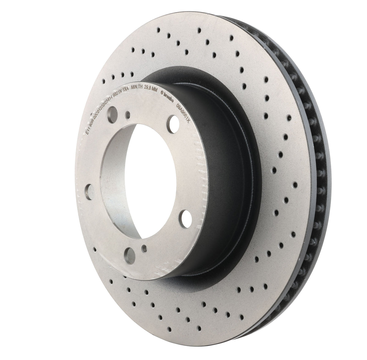 Gray cast iron disc brake rotor from Brembo part number 09.A966.1X