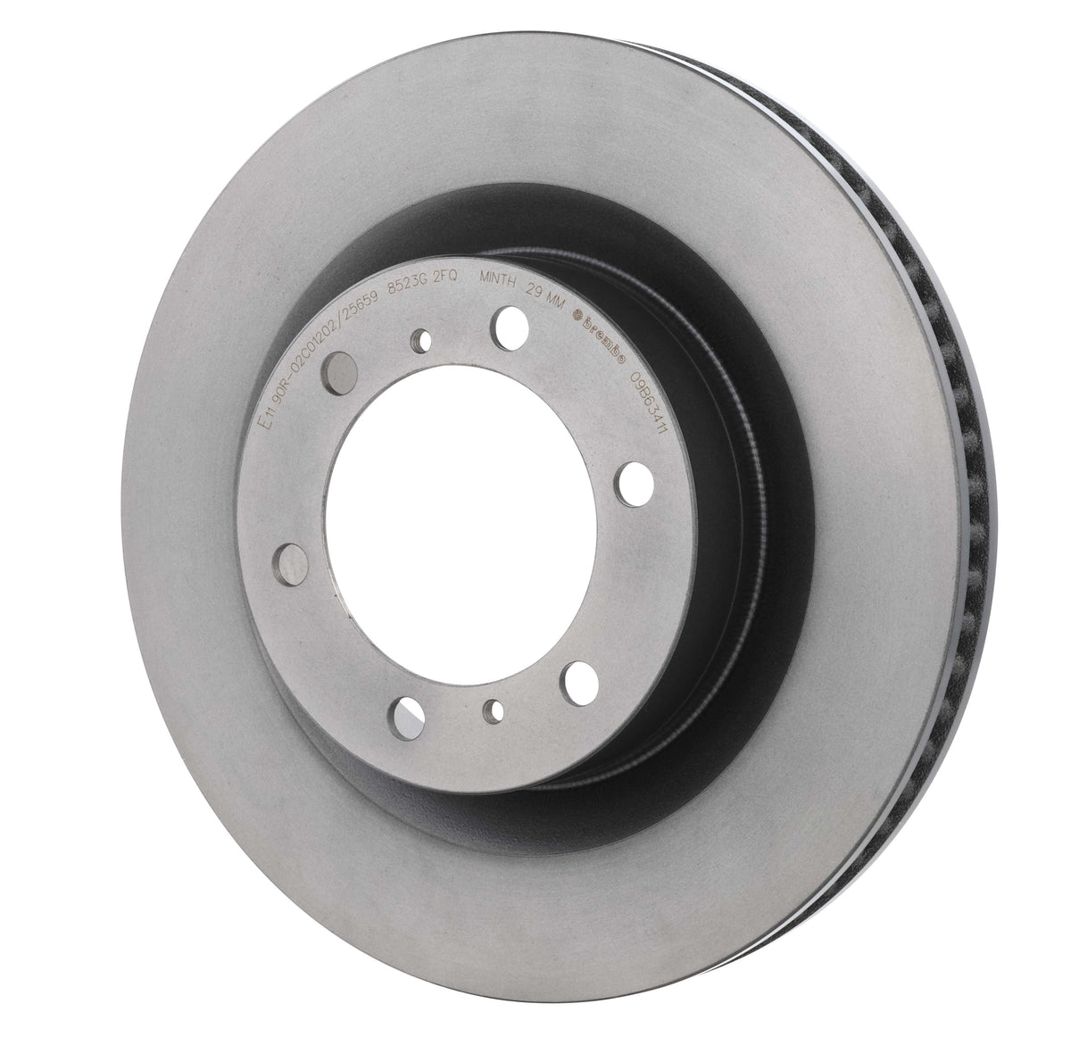 Gray cast iron disc brake rotor from Brembo part number 09.B634.11